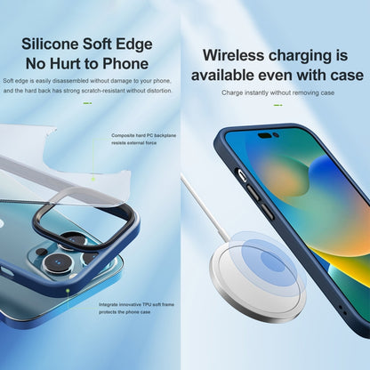 For iPhone 14 Plus ROCK Guard Transparent Phone Case (Black) by ROCK