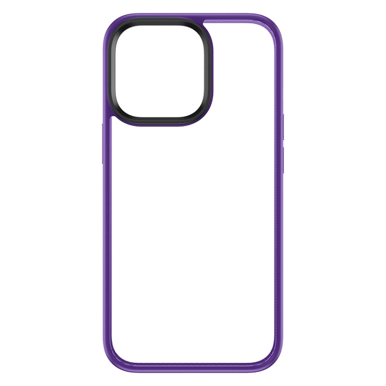 For iPhone 14 Pro ROCK Guard Transparent Phone Case(Purple) by ROCK