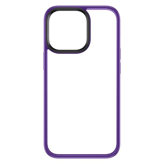 For iPhone 14 Pro ROCK Guard Transparent Phone Case(Purple) by ROCK