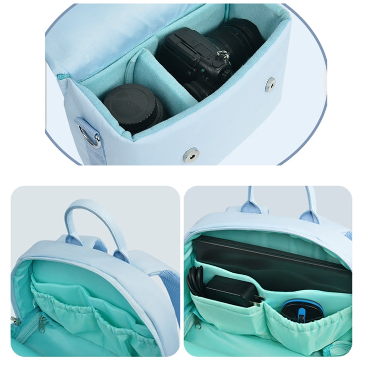 Cwatcun D75 Camera Backpacks Large Shockproof Cameras Lens Bags, Size:37 x 30 x 17cm(Pink) by Cwatcun