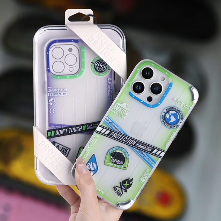 For iPhone 14 Pro Max ROCK InShare Travel Series PC+TPU Phone Case (Deep Space Tour) by ROCK