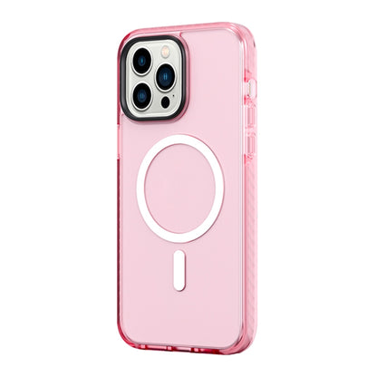 For iPhone 14 Pro Max ROCK Double-layer Armor Shield MagSafe Magnetic Phone Case (Pink) by ROCK