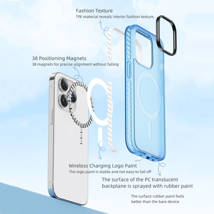 For iPhone 14 Pro Max ROCK Double-layer Armor Shield MagSafe Magnetic Phone Case (Pink) by ROCK