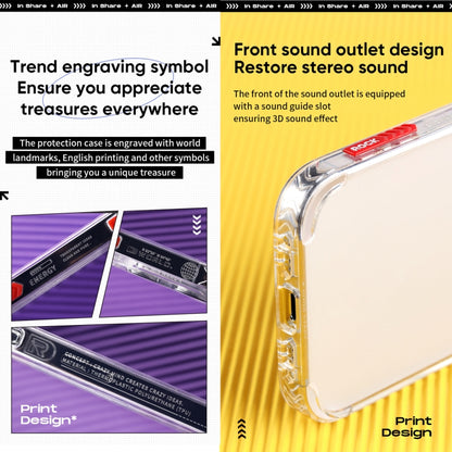 For iPhone 14 ROCK Air InShare Phone Case (Transparent Black) by ROCK