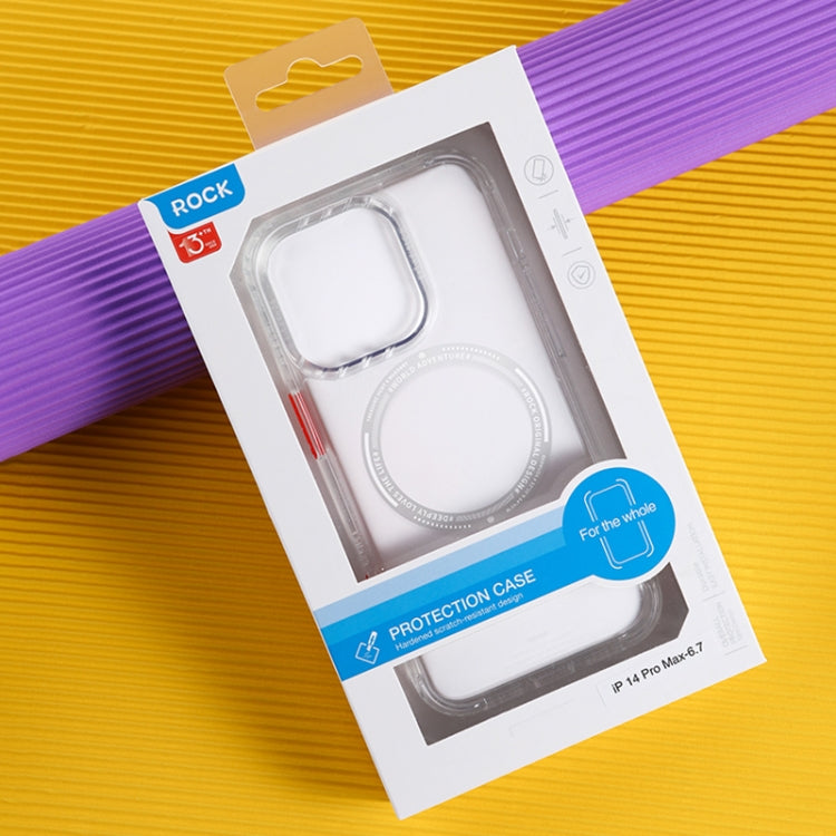 For iPhone 14 Plus ROCK Air InShare MagSafe Phone Case (Transparent Black) by ROCK