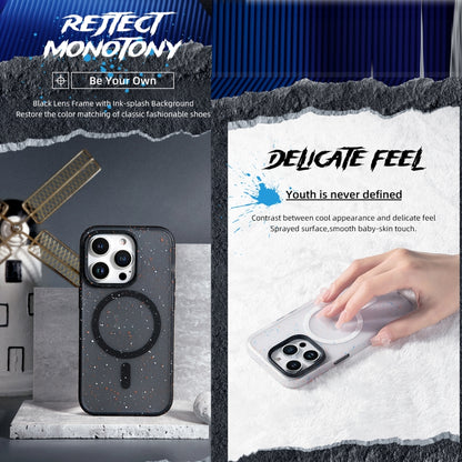 For iPhone 14 Pro Max ROCK Guard Ink Splash MagSafe Phone Case (Black) by ROCK