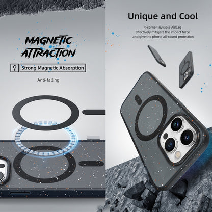 For iPhone 14 Pro Max ROCK Guard Ink Splash MagSafe Phone Case (Black) by ROCK