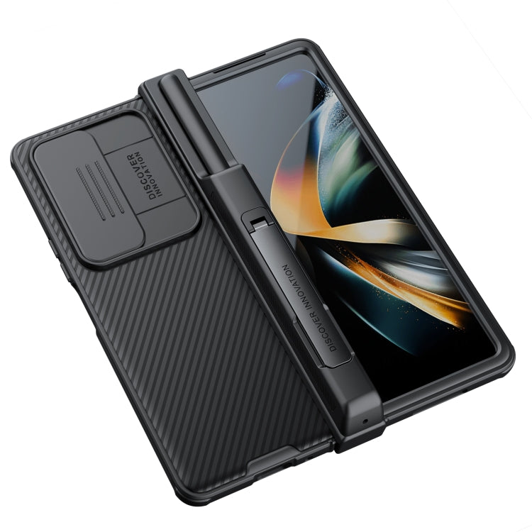 For Samsung Galaxy Z Fold4 5G NILLKIN Black Mirror Pro Series Camshield PC Phone Case with Pen Slot, Set Version(Black) by NILLKIN
