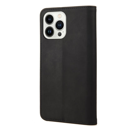For iPhone 14 Pro Max Skin Feel Splicing Leather Phone Case (Black) by bashfashion