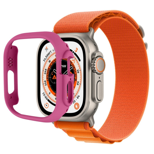 Half-inclusive PC Protective Case For Apple Watch Ultra 1 / 2 / 3 49mm(Rose Red) by bashfashion
