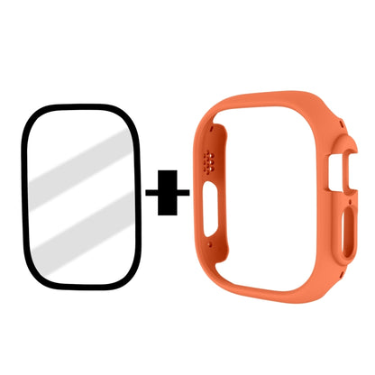 Tempered Glass Film Frosted PC Watch Case For Apple Watch Ultra 3 / 2 / 1 49mm(Orange) by bashfashion