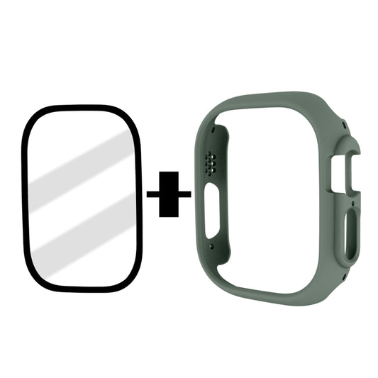 Tempered Glass Film Frosted PC Watch Case For Apple Watch Ultra 3 / 2 / 1 49mm(Khaki) by bashfashion