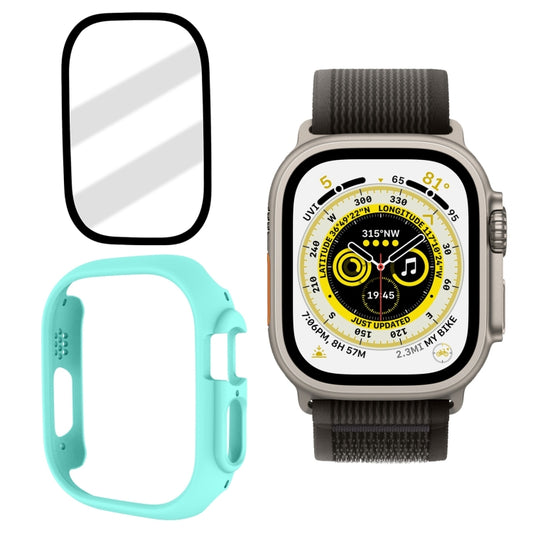 Tempered Glass Film Frosted PC Watch Case For Apple Watch Ultra 3 / 2 / 1 49mm(Light Blue) by bashfashion