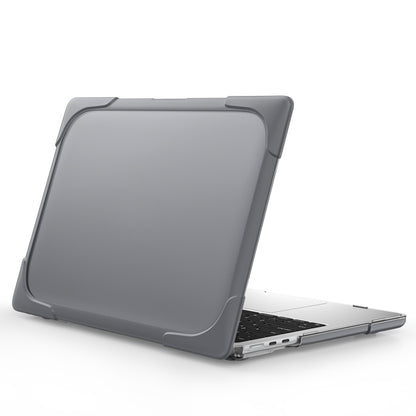 For MacBook Air 13.6 inch A2681 2022 / M3 2024 A3113 / M4 2025 A3240 TPU + PC Two-color Anti-fall Laptop Protective Case(Grey) by bashfashion