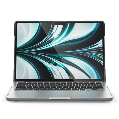 For MacBook Air 13.6 inch A2681 2022 / M3 2024 A3113 / M4 2025 A3240 TPU + PC Two-color Anti-fall Laptop Protective Case(Grey) by bashfashion