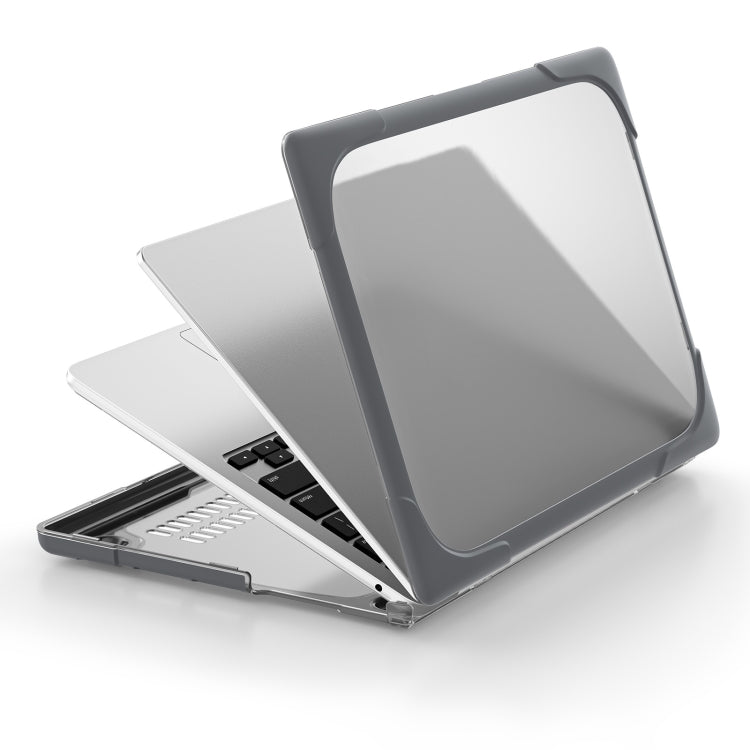 For MacBook Air 13.6 inch A2681 2022 / M3 2024 A3113 / M4 2025 A3240 TPU + PC Two-color Anti-fall Laptop Protective Case(Grey) by bashfashion