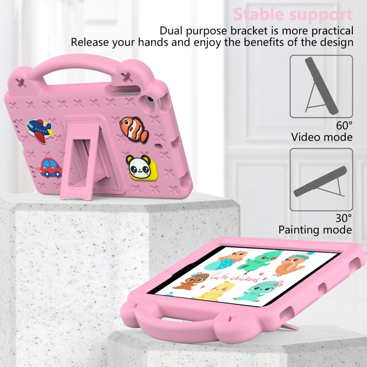 Handle Kickstand Children EVA Shockproof Tablet Case For iPad mini 1 / 2 / 3 / 4 / 5(Pink) by bashfashion