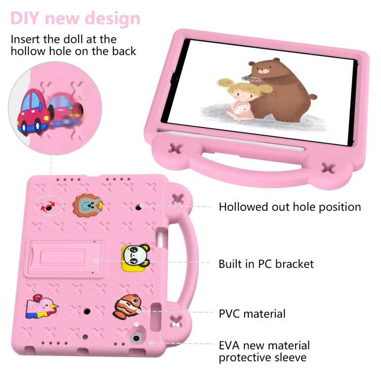 Handle Kickstand Children EVA Shockproof Tablet Case For iPad Air / Air 2 / iPad 5 / 6 / Pro 9.7(Pink) by bashfashion