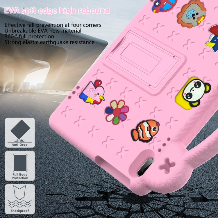 For Huawei MediaPad T5 10.1 Handle Kickstand Children EVA Shockproof Tablet Case(Pink) by bashfashion