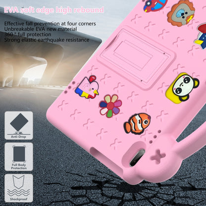 For Huawei MediaPad T5 10.1 Handle Kickstand Children EVA Shockproof Tablet Case(Pink) by bashfashion