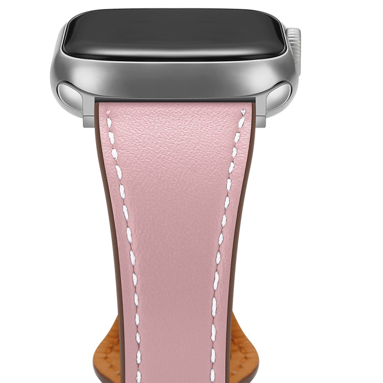 Small Waist Watch Band For Apple Watch Ultra 49mm / Series 8&7 45mm / SE 2&6&SE&5&4 44mm / 3&2&1 42mm(Pink) by bashfashion