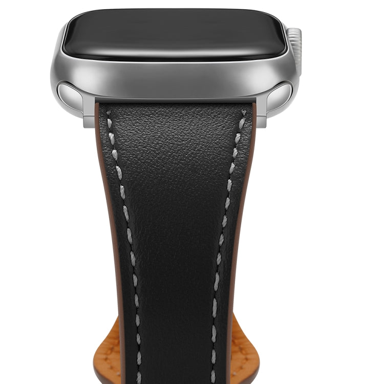 Small Waist Watch Band For Apple Watch Ultra 49mm / Series 8&7 45mm / SE 2&6&SE&5&4 44mm / 3&2&1 42mm(Black) by bashfashion