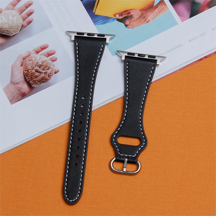 Small Waist Watch Band For Apple Watch Ultra 49mm / Series 8&7 45mm / SE 2&6&SE&5&4 44mm / 3&2&1 42mm(Black) by bashfashion