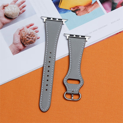 Small Waist Watch Band For Apple Watch Series 9&8&7 41mm / SE 3&SE 2&6&SE&5&4 40mm / 3&2&1 38mm(Grey) by bashfashion