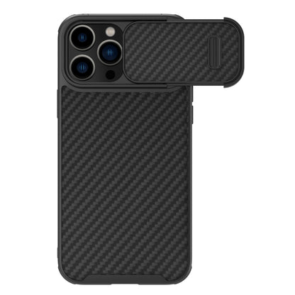 For iPhone 14 Pro NILLKIN Synthetic Fiber Camshield Phone Case(Black) by NILLKIN
