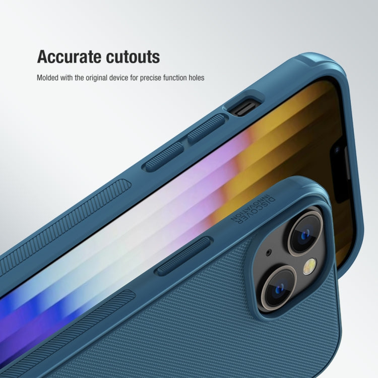 For iPhone 14 Plus NILLKIN Frosted Shield Pro Magsafe Phone Case(Blue) by NILLKIN