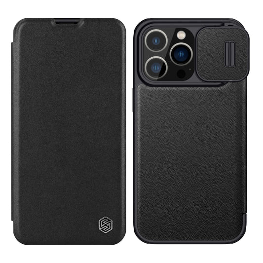 For iPhone 14 Pro NILLKIN QIN Series Pro Leather Phone Case(Black) by NILLKIN