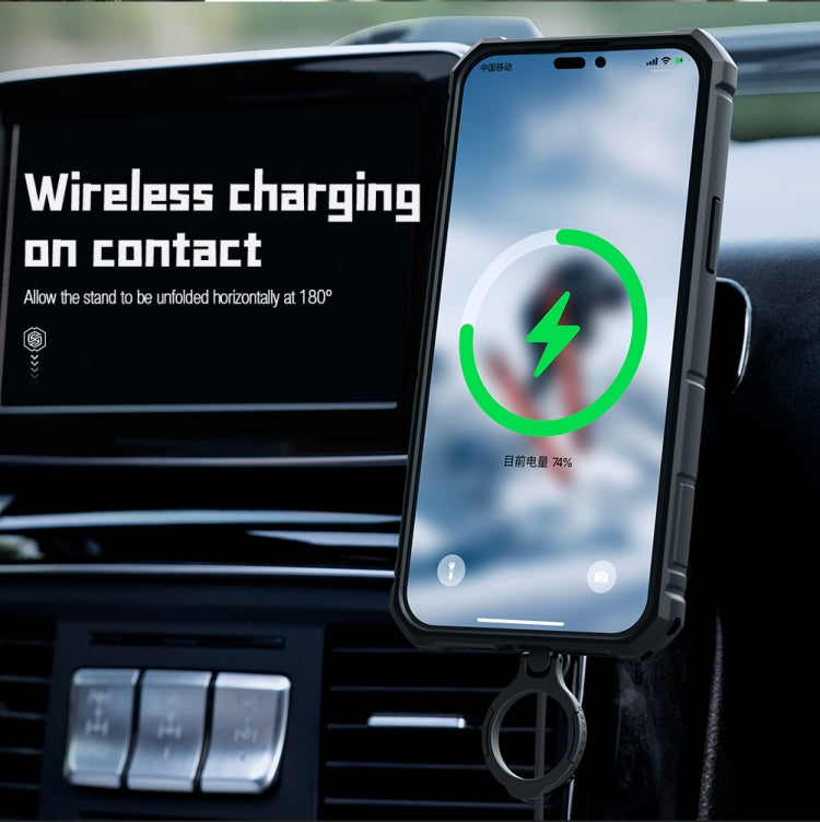 For iPhone 14 Pro NILLKIN CamShield Armor Pro Magnetic Phone Case(Green) by NILLKIN