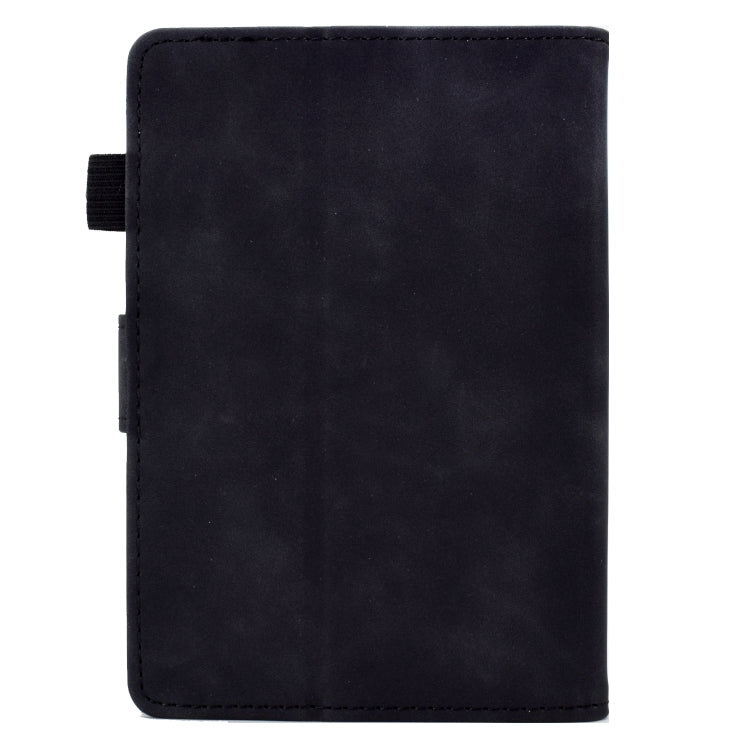 For Amazon Kindle Paperwhite 5 Embossed Smile Flip Tablet Leather Case(Black) by bashfashion