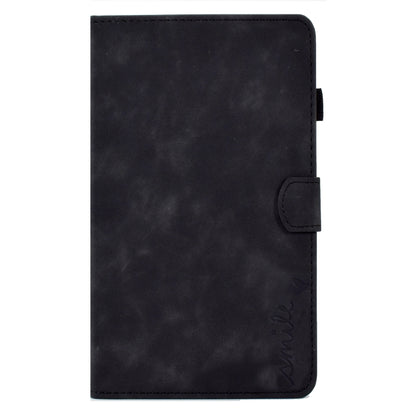 For Samsung Galaxy Tab A 8.0 2019 T290 Embossed Smile Flip Tablet Leather Case(Black) by bashfashion