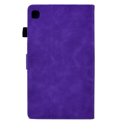 For Samsung Galaxy Tab A 8.0 2019 T290 Embossed Smile Flip Tablet Leather Case(Purple) by bashfashion