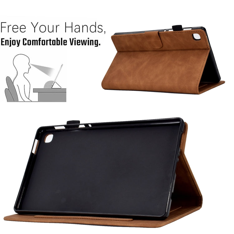 For Samsung Galaxy Tab A 8.0 2019 T290 Embossed Smile Flip Tablet Leather Case(Brown) by bashfashion
