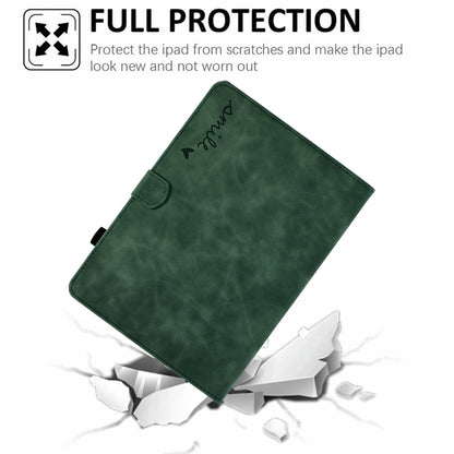 For Samsung Galaxy Tab A 8.0 2019 T290 Embossed Smile Flip Tablet Leather Case(Green) by bashfashion