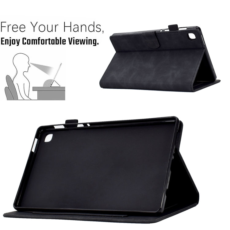 For Samsung Galaxy Tab A7 10.4 2020 T500 Embossed Smile Flip Tablet Leather Case(Black) by bashfashion