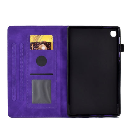 For Samsung Galaxy Tab A7 10.4 2020 T500 Embossed Smile Flip Tablet Leather Case(Purple) by bashfashion