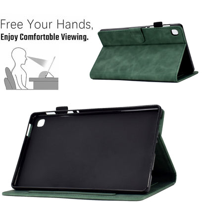 For Samsung Galaxy Tab A7 10.4 2020 T500 Embossed Smile Flip Tablet Leather Case(Green) by bashfashion