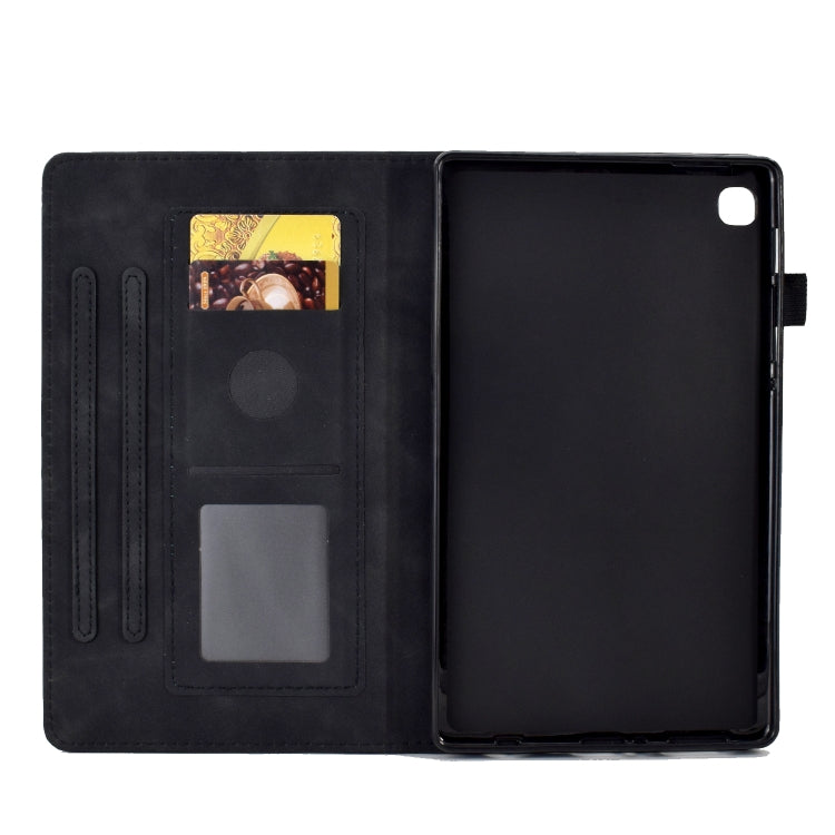 For Samsung Galaxy Tab S6 Lite P610 Embossed Smile Flip Tablet Leather Case(Black) by bashfashion