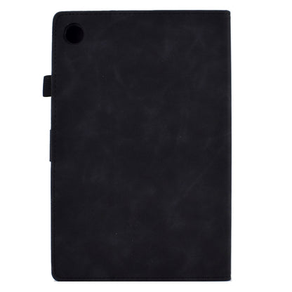 For Lenovo Tab M10 3rd Gen Embossed Smile Flip Tablet Leather Case(Black) by bashfashion