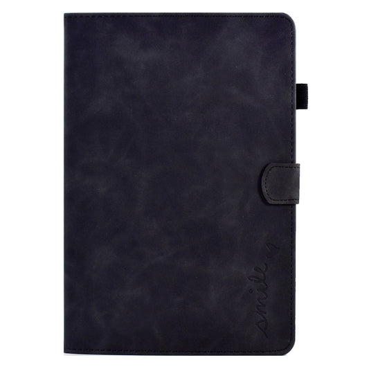 For Huawei MediaPad T5 Embossed Smile Flip Tablet Leather Case(Black) by bashfashion