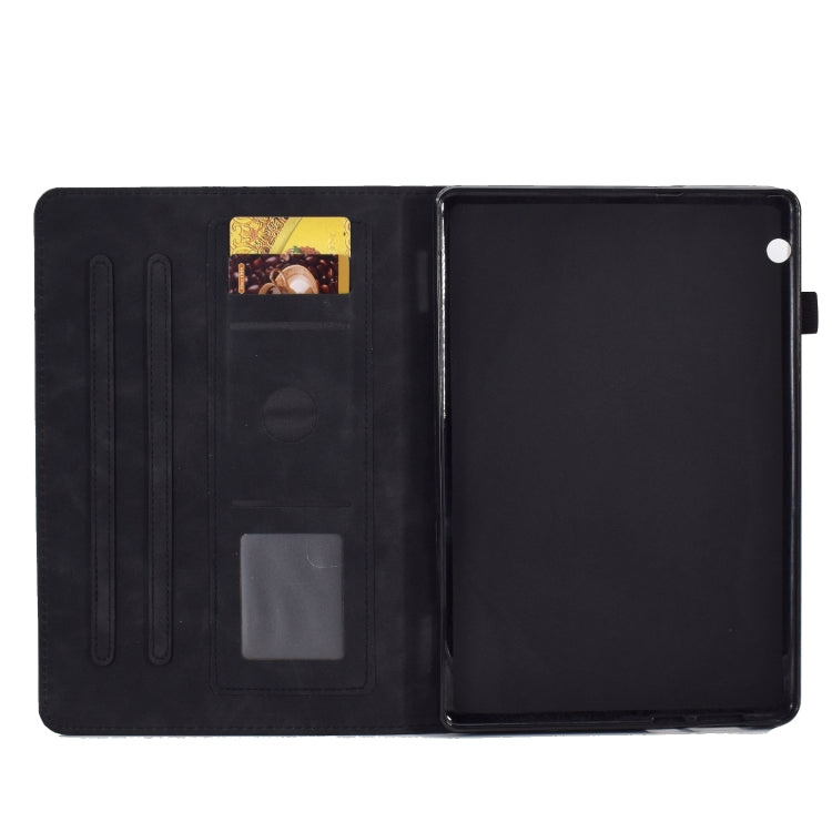 For Huawei MediaPad T5 Embossed Smile Flip Tablet Leather Case(Black) by bashfashion