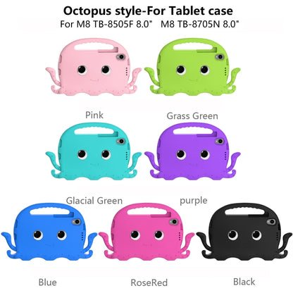 For Lenovo Tab M8 TB 8505F / 8705N Octopus Style EVA + PC Tablet Case with Strap(Pink) by bashfashion