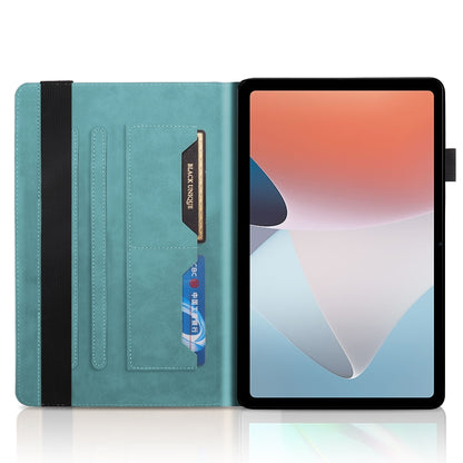 For OPPO Pad Air Life Tree Series Horizontal Flip Leather Tablet Case(Lake Blue) by bashfashion