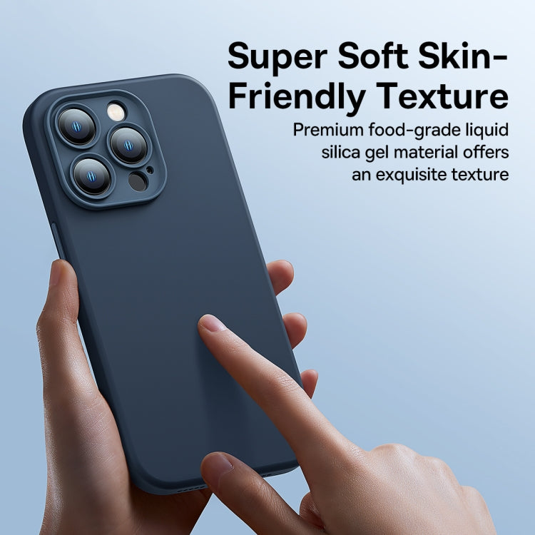 For iPhone 14 Pro Baseus Liquid Silica Gel Phone Case(Blue) by Baseus