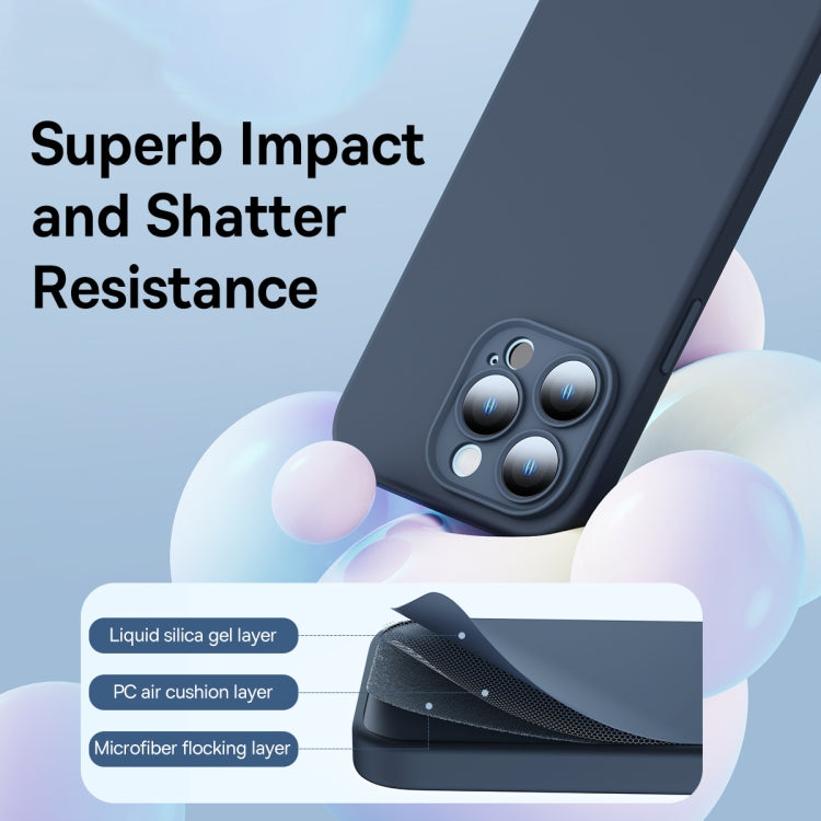 For iPhone 14 Pro Baseus Liquid Silica Gel Phone Case(Blue) by Baseus