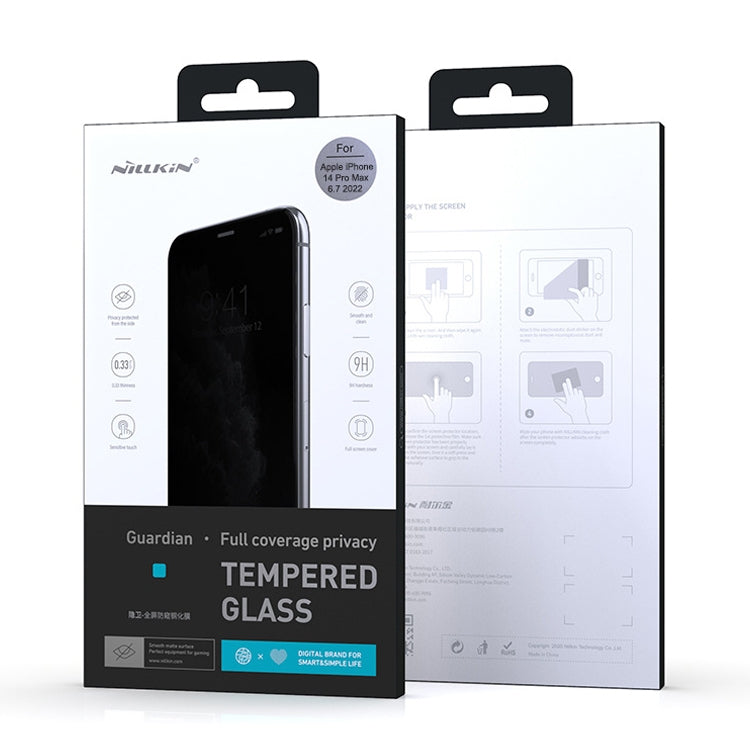 For iPhone 14 Pro Max NILLKIN Guardian Full Coverage Privacy Tempered Glass Film by NILLKIN
