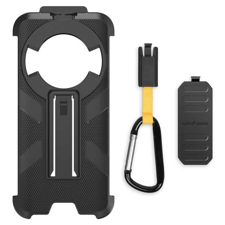 For Ulefone Power Armor 16 Pro / Power Armor 16S Ulefone Back Clip Phone Case with Carabiner(Black) by Ulefone
